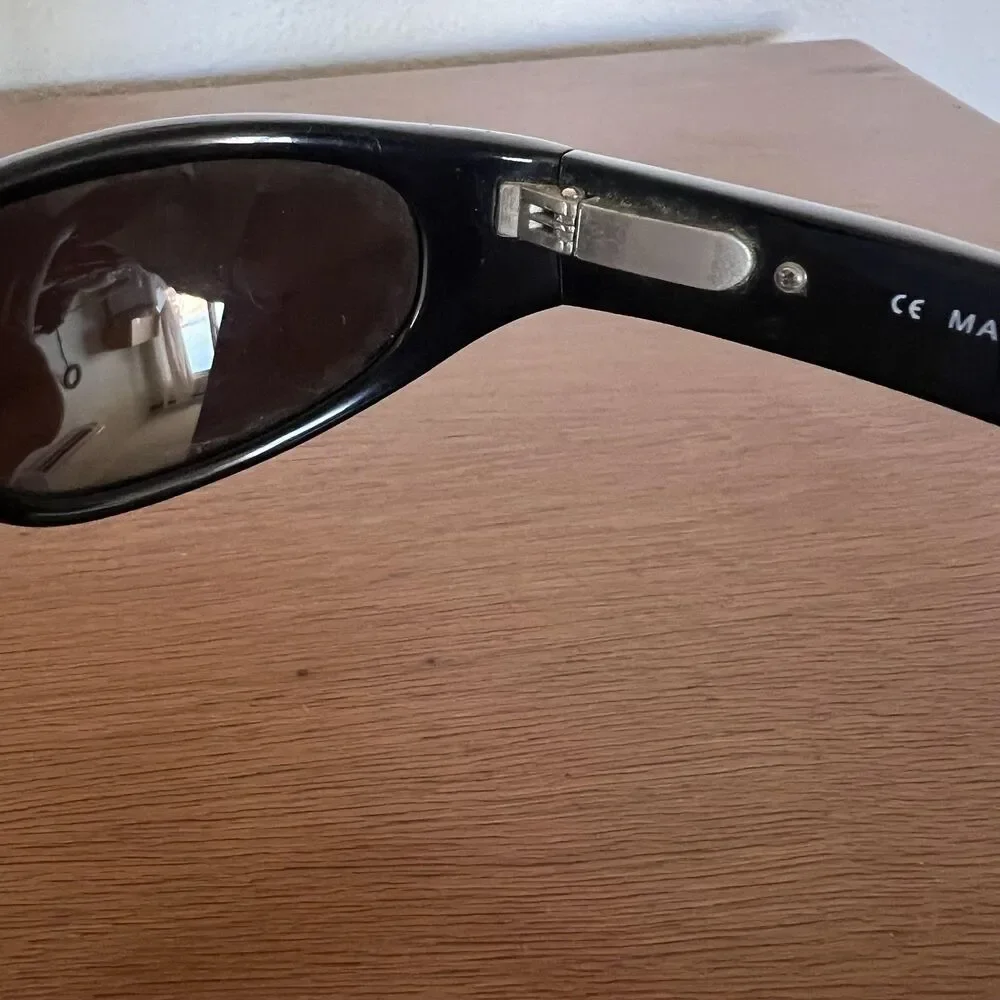 Legend Slick 2323 Polarized Sunglasses Men Sport Wrap Black Shades Made in Japan